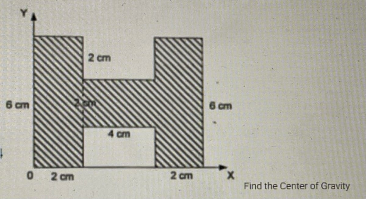 6 cm
1
0
2 cm
2 cm
4 cm
2 cm
6 cm
Find the Center of Gravity