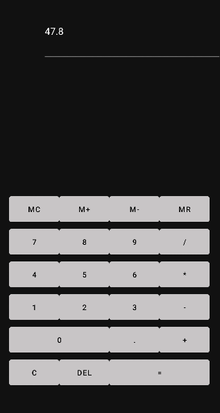 MC
7
1
с
47.8
0
M+
8
5
2
сл
DEL
M-
9
6
3
MR