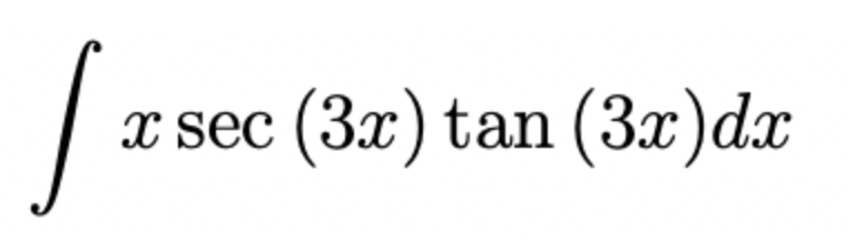 x sec (3x) tan (3x)dx
