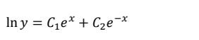 In y = C₁e* + C₂e-*