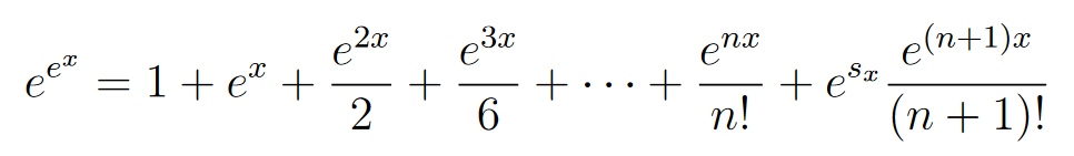 e3x
= 1+ e* +
2
e(n+1)x
+ eSx
(п + 1)!
enx
6.
n!
