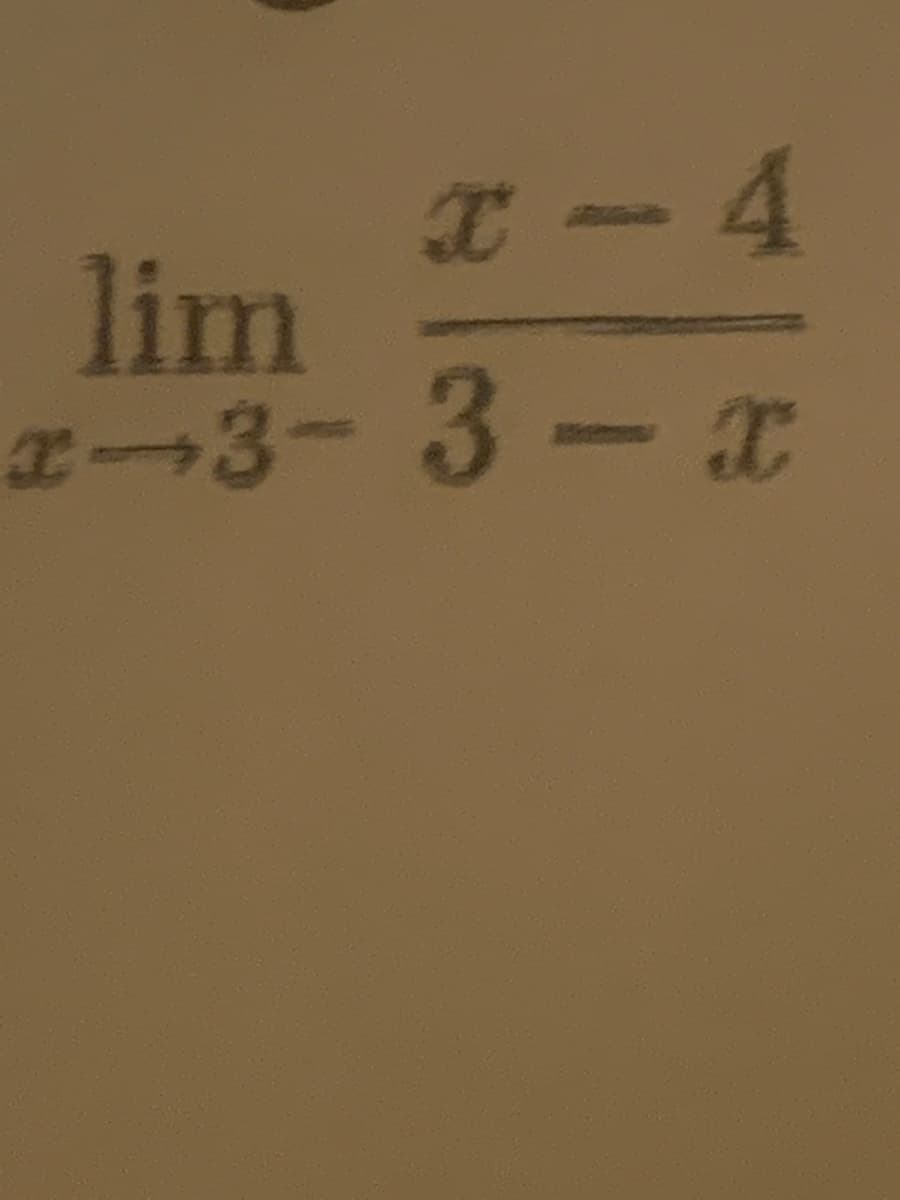 -4
lim
ar-3-3-x
