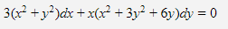 3(x? +y²)cx + x(x² + 3y² + 6y)cy = 0
