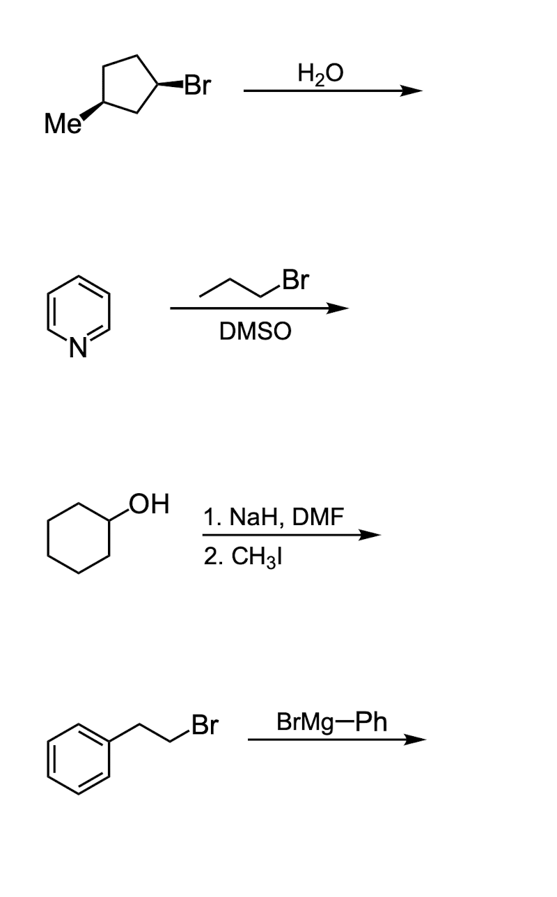 Me
LOH
Br
DMSO
H₂O
Br
Br
1. NaH, DMF
2. CH31
BrMg-Ph