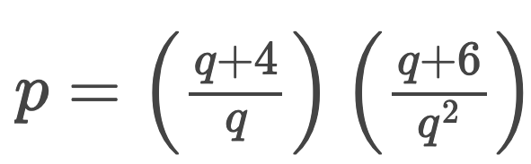 p = (*1) (
q+4
q+6
q?
