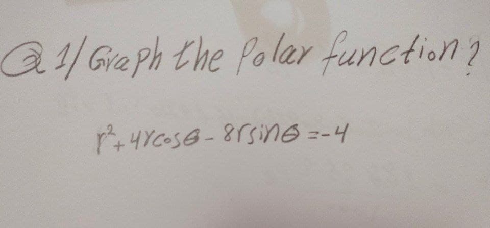 a/Giaphthe Polar function?
+4YCOS8-815ing =-4
