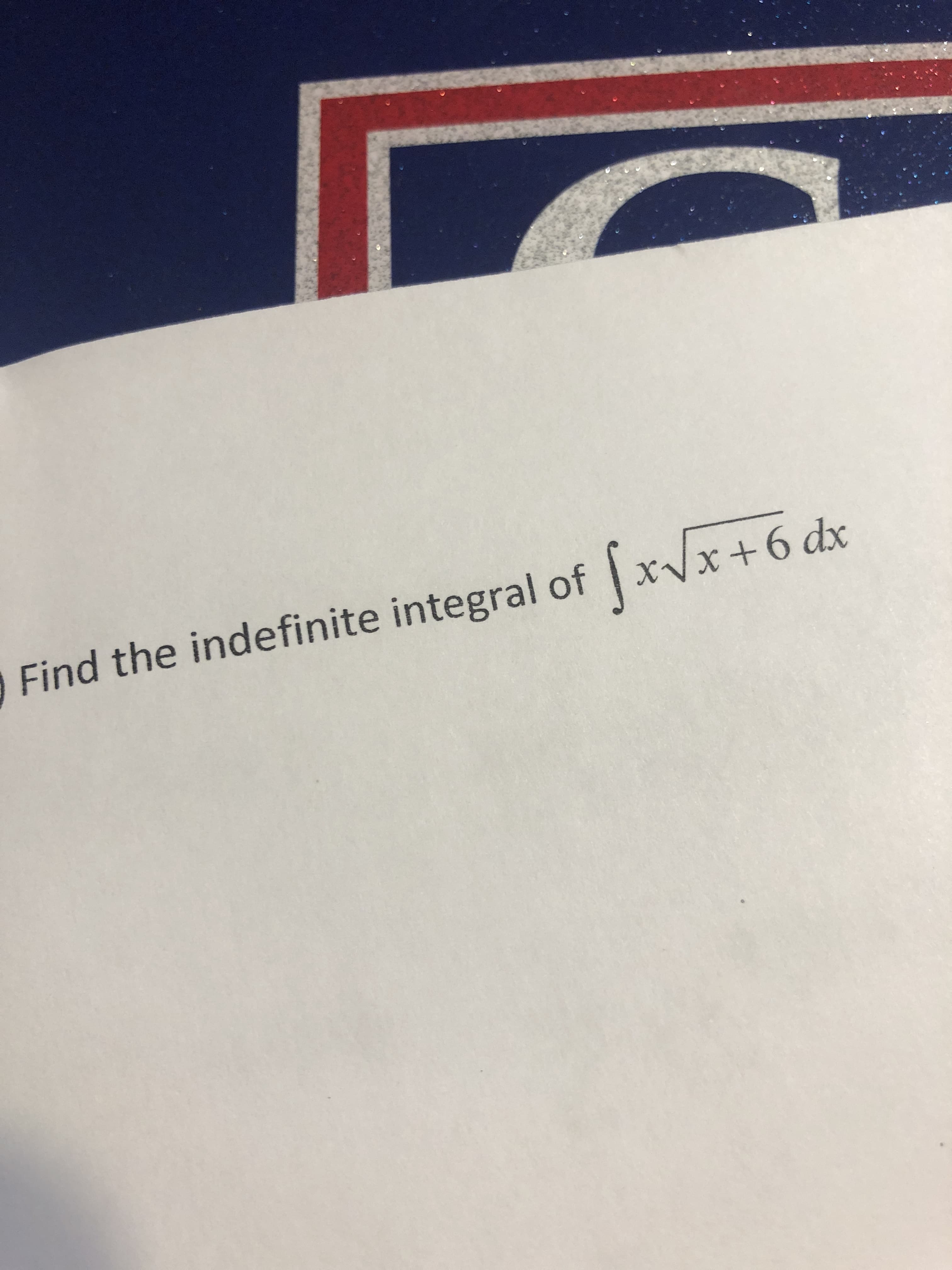 Find the indefinite integral of xvx+60
