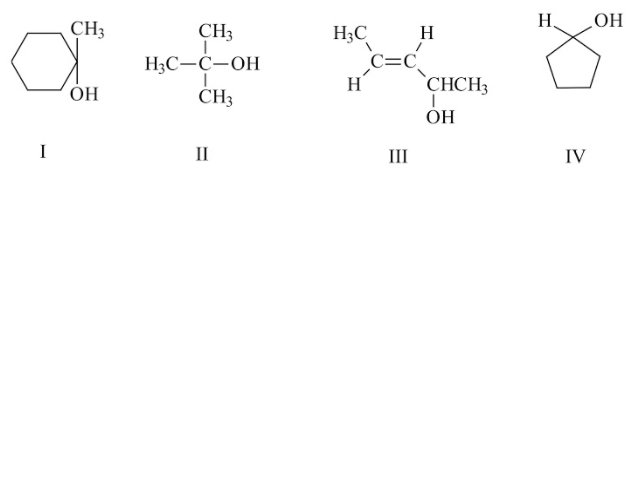 Н.
CH3
CH3
H3C
H
HOʻ
H3C-C-OH
ČH3
-он
C=C
ОН
H
`CHCH3
ОН
I
I
III
IV
