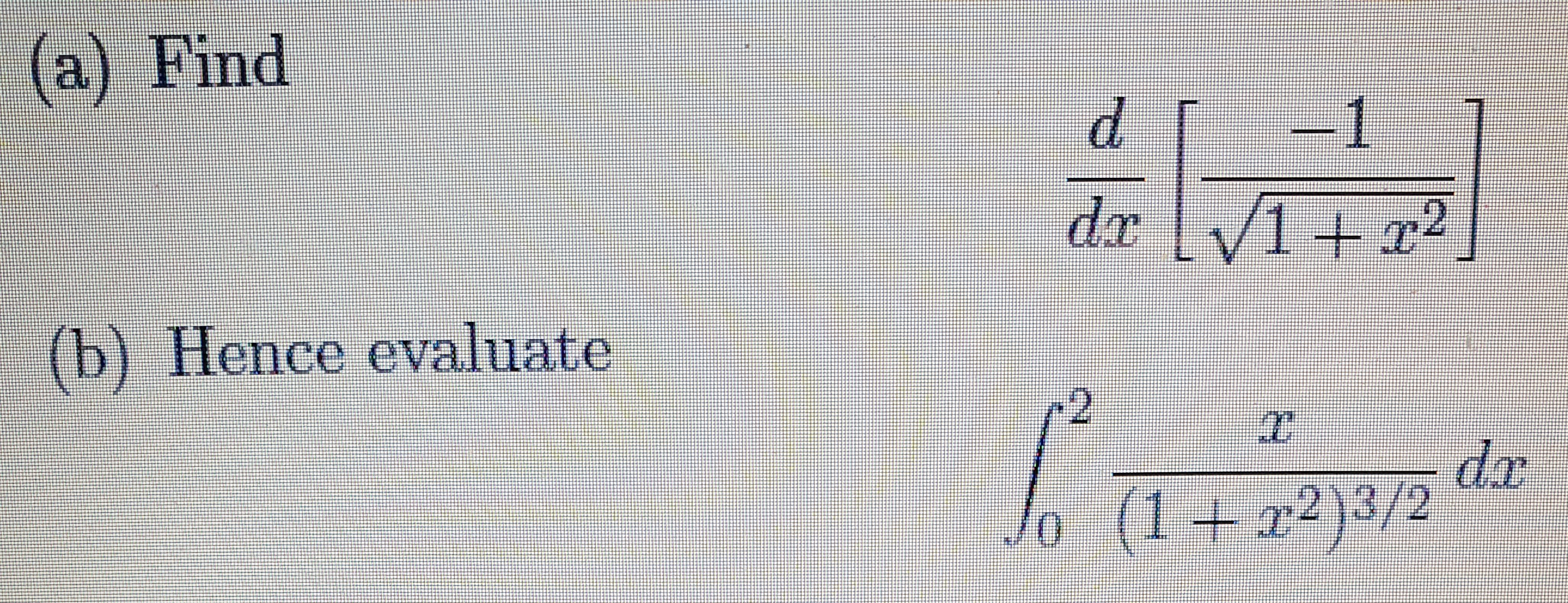 Find
d.
dr /1 + x²
