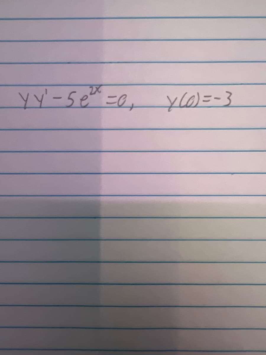 yy' - 5 e² = 0,
×60)=-3