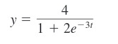 y =
4
1 + 2e-31
1+2e