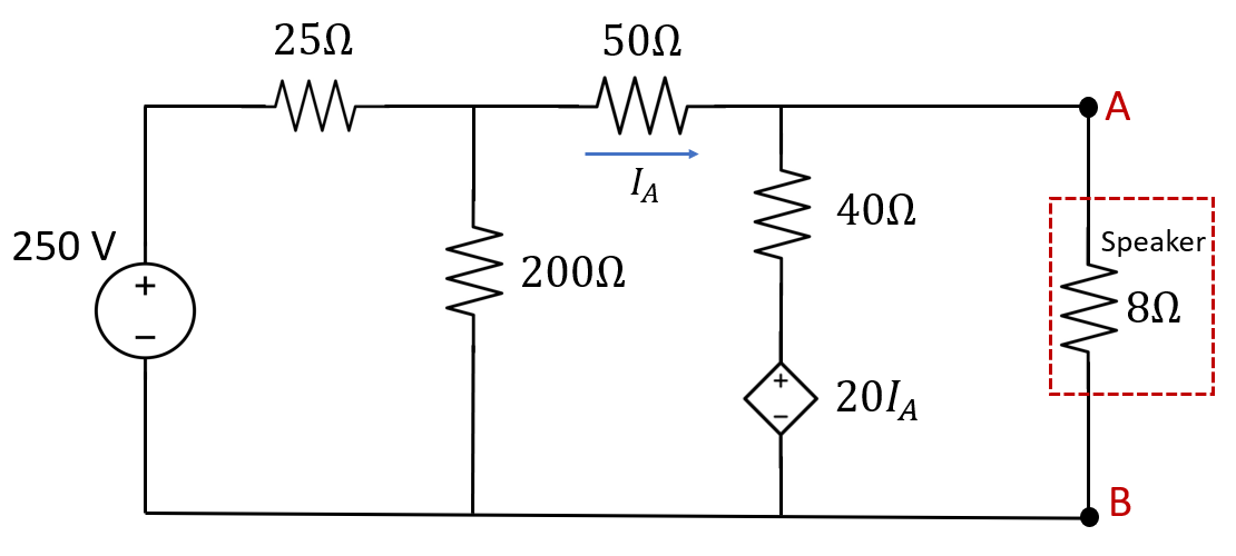 250
502
A
IA
402
250 V
Speaker
2000
+
201A
В
