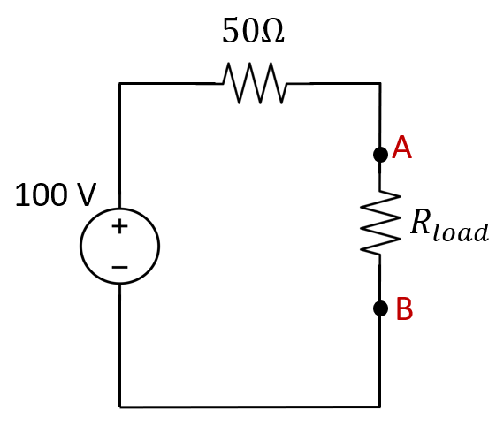 50Ω
100 V
Rioad
+
B
