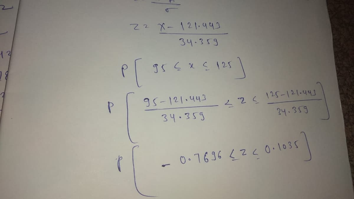 22 メー121-443
3५-३ १9
J.
95 s x ç 125
< 2 s 1?5-121.443
?4.359
95-121.443
34.359
- 0.7636 <zcO•1035
