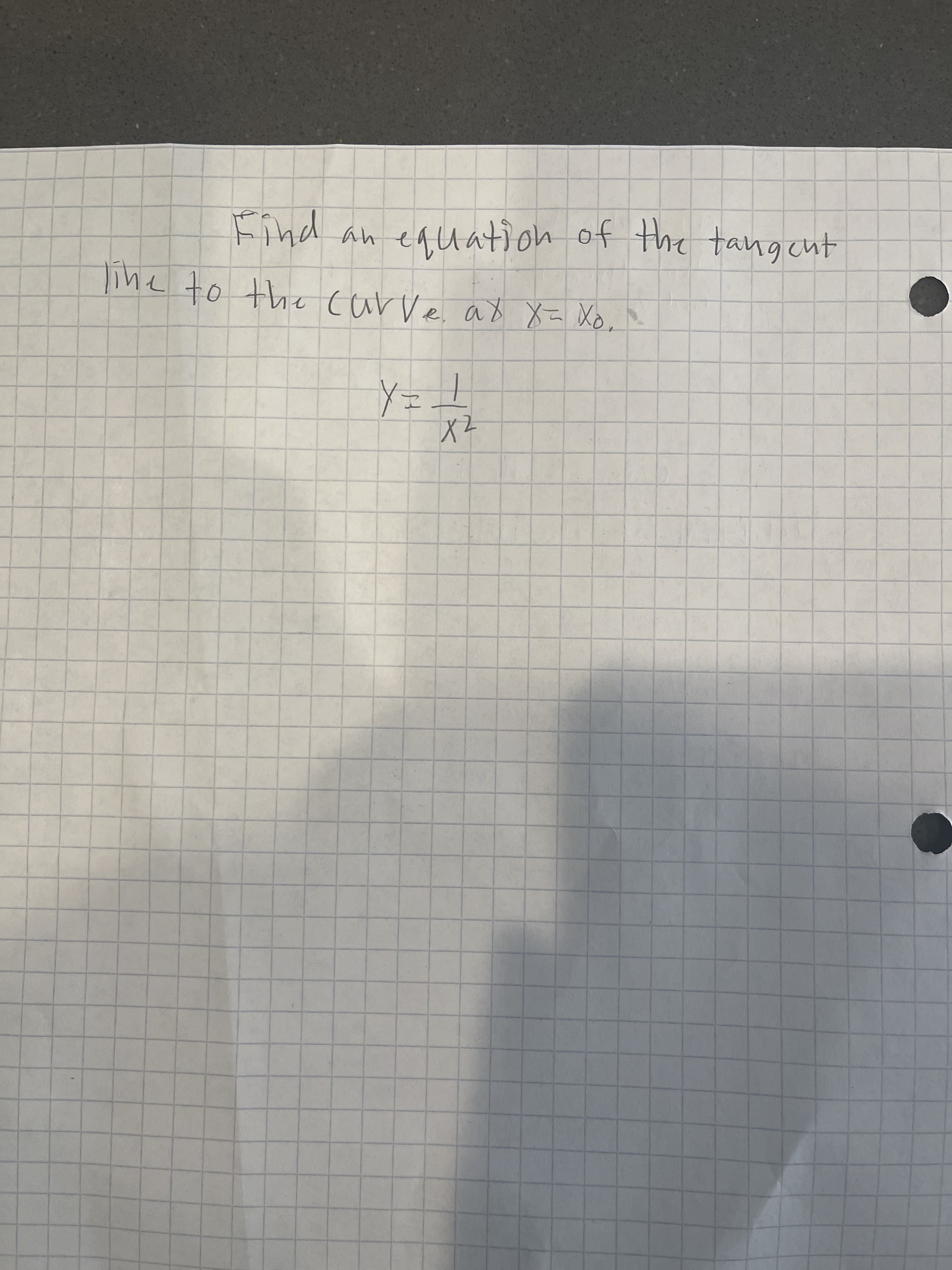 Find
equation of the tangent
an
ine to the carve ad X= Xo, '
line
