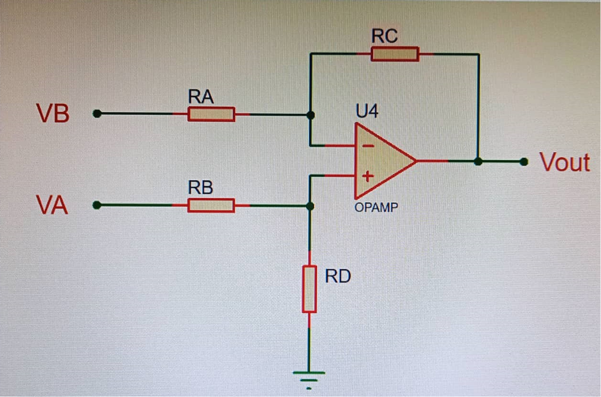 RC
RA
VB
U4
Vout
RB
VA
OPAMP
RD
