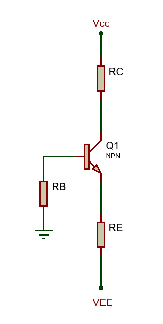 Vcc
RC
Q1
NPN
RB
RE
VEE
