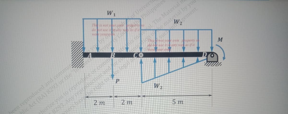 you by Or
2m
W₁
The is not your oyent
do not use it many y
were your
hof Univers
own.
Propeso
he Philippines
Property Coop as if it
on of the material by you
such infgement.
reproduced and commu
lic Act (RA) 8293 or the
horize you to reproduce or commtenis makal. The Material
8293. Any reproduction and/or co
mers have the right to ke legal ac
UNCAY This not your own property s
any was as if it
do not use it
were four ow
W₂
P
2m
M
POU
5m