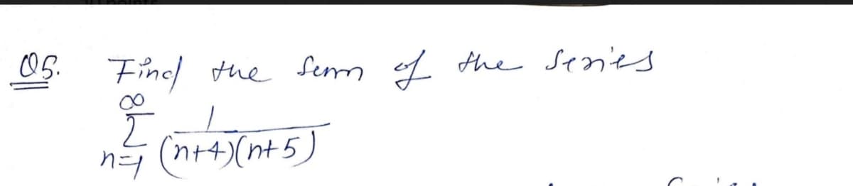 Findl the Sem of
the Sen'ts
(n+)(n+ 5)
