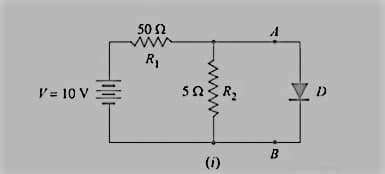 50Ω
R1
V = 10 V
D
B
(i)
