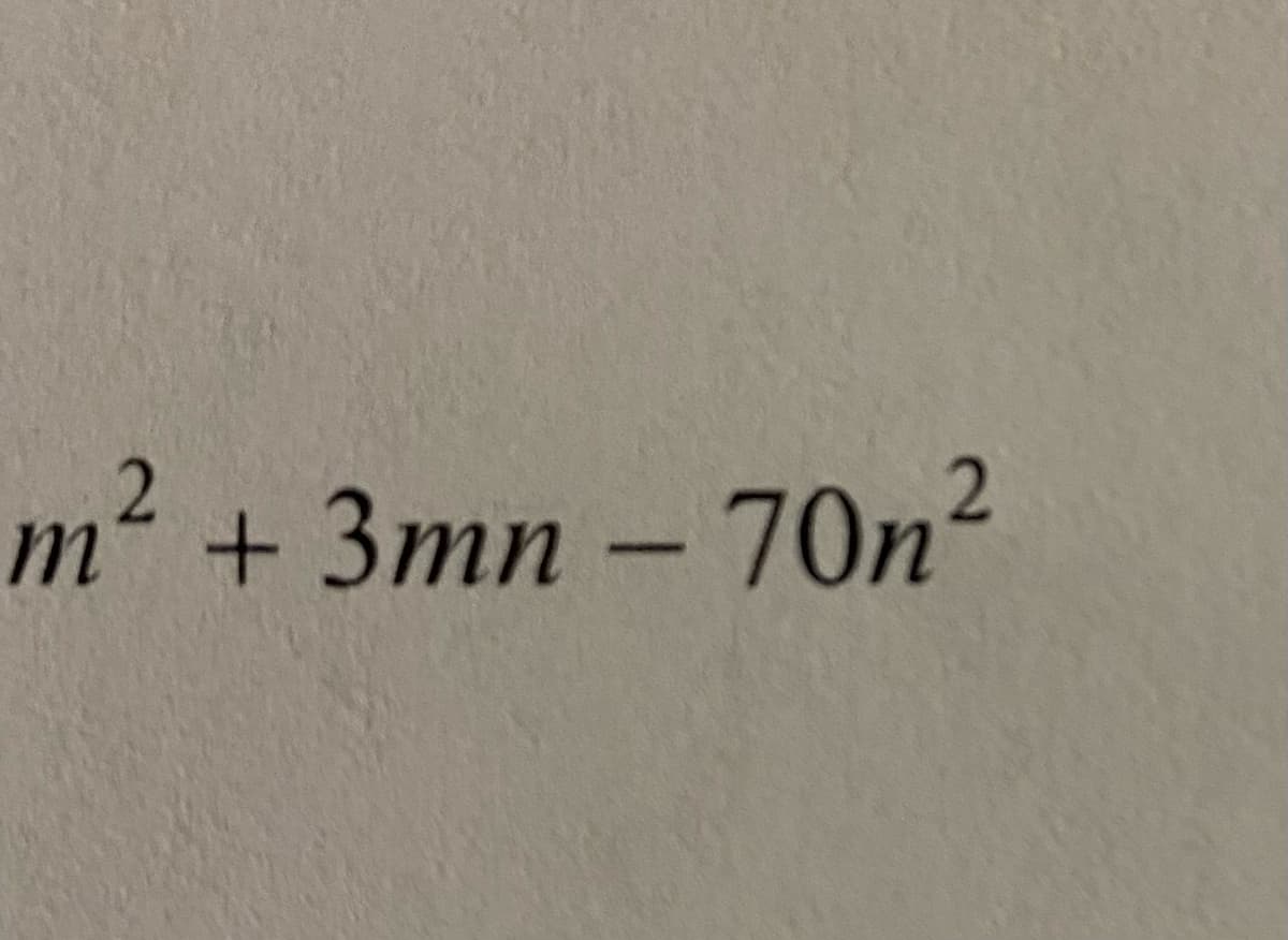 m² +3mn-70n²
