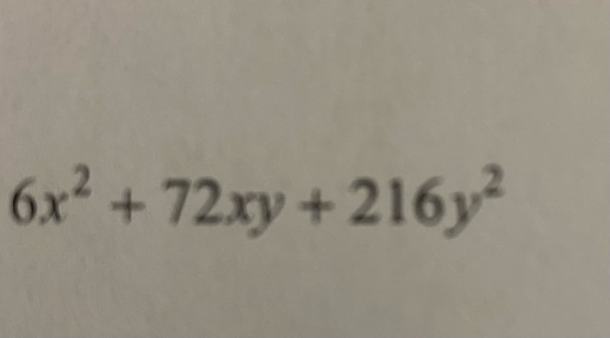 6x + 72xy + 216y²
