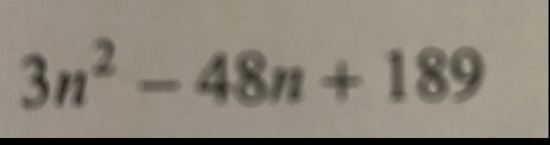 3n² -48n+ 189
