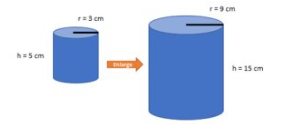 r=9 cm
hs cm
lge
h= 15 cm
