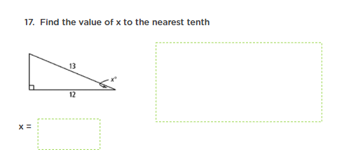 17. Find the value of x to the nearest tenth
12
