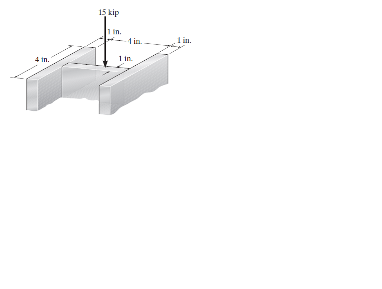 15 kip
1 in.
4 in.
1 in.
4 in.
1 in.
