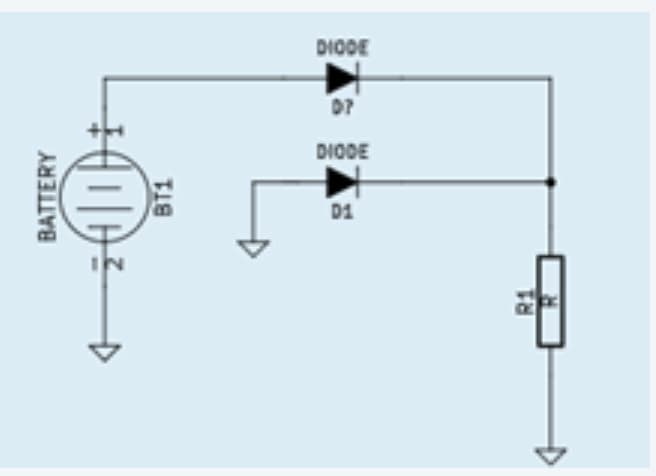 BATTERY
(11) 3
BT1
DIODE
D?
DIODE
D1
H4
Đ