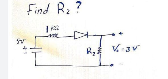 Find Rz ?
I k2
R2.
V. -3V
