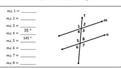 me 1=
m2 2 =
mz 3 =
m2 4 =
35°
4/3
m2 5 =
145
5/8
m2 6 =
6
mz 7 =
m2 8 =
2.
