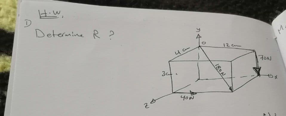 H.W,
Determine R ?
12 cm
4 am
7ON
YoW
M.
180N
