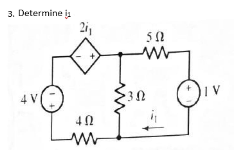 3. Determine įi
2i,
4 V
