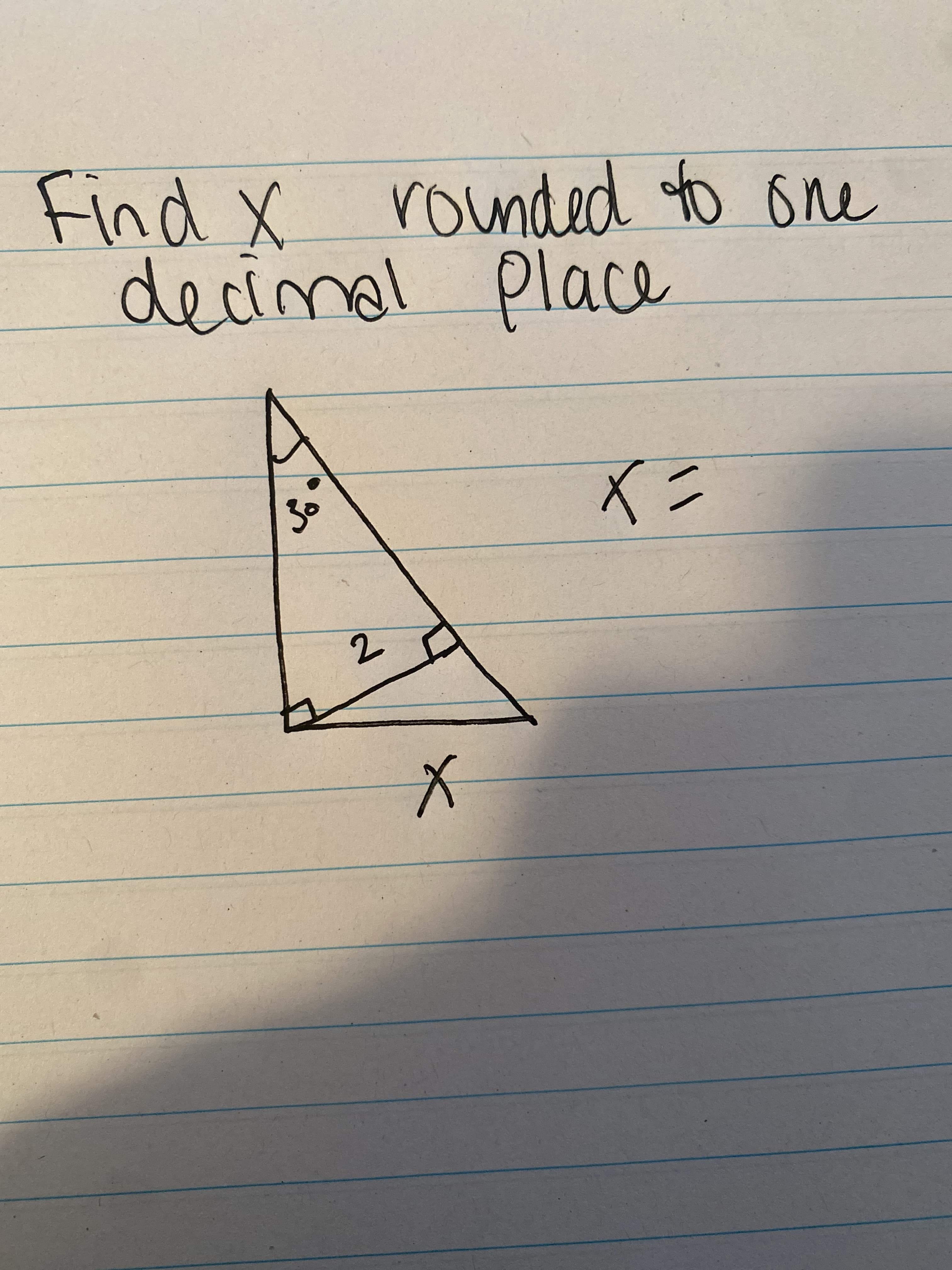 2)
rounded to one
decimel Place
