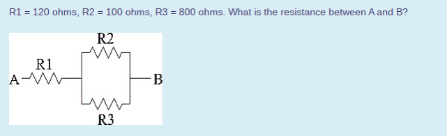 B00 ohms. What is the re
