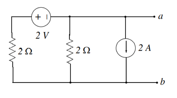 а
2 V
2 Ω
:2Ω
) 2 A
