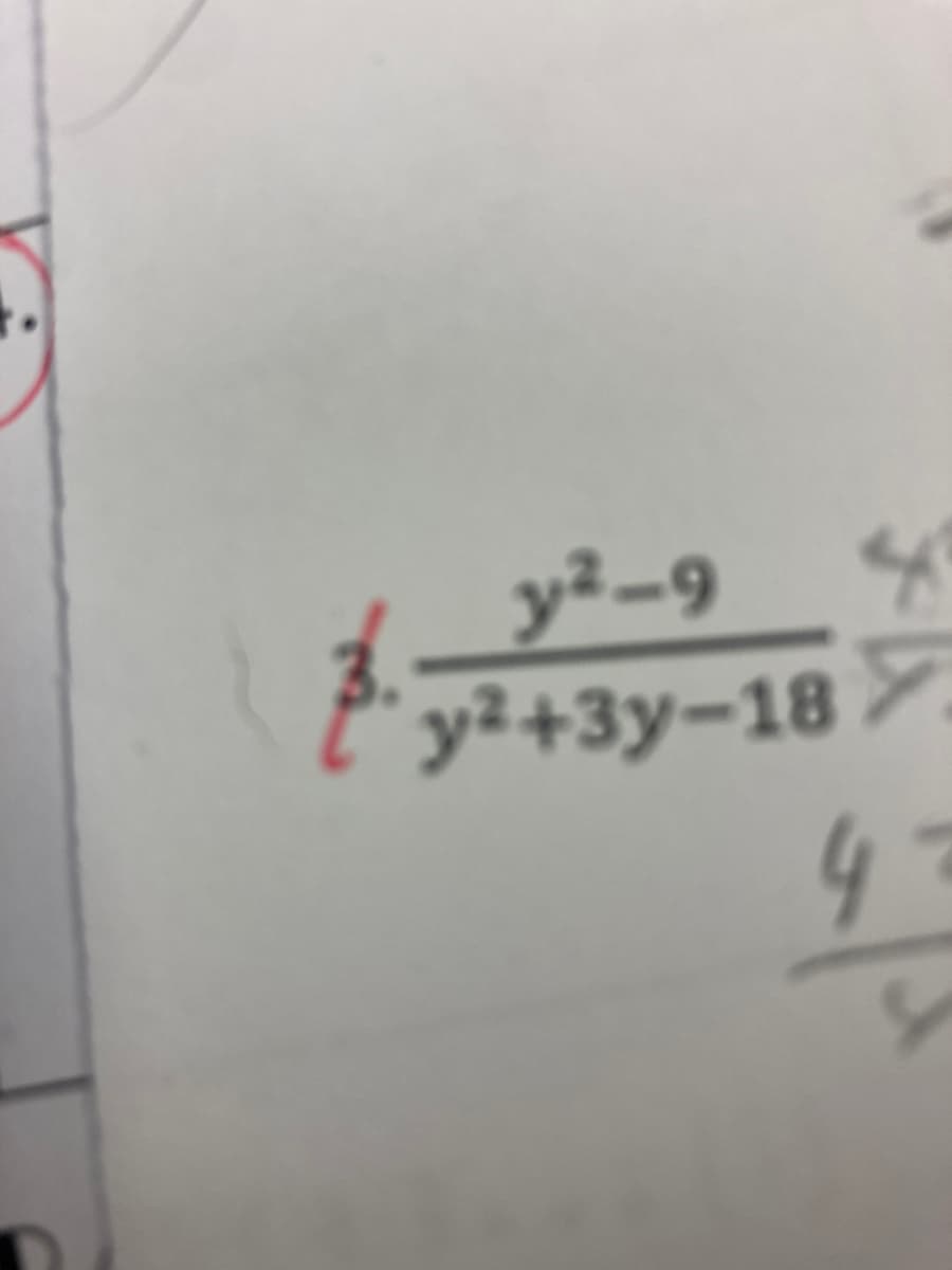 y²-9
P
y²+3y-18
