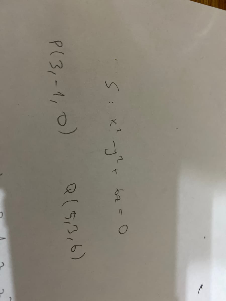 ba = 0
P(3,-1,0)
Q(5,3,6)
