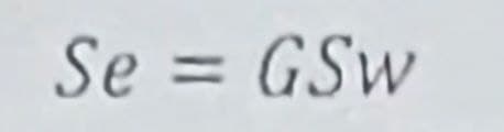 Se = GSw