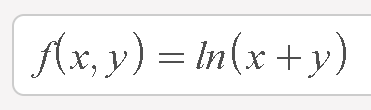 Ax, y) = In(x+y)
