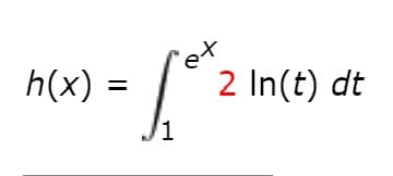 h(x) =
2 In(t) dt
J1
