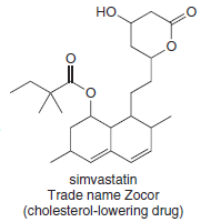 но.
simvastatin
Trade name Zocor
(cholesterol-lowering drug)
