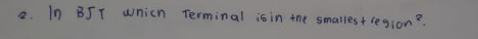 4 ?.
In BST
wnicn Terminal isin +ne smalles + region
