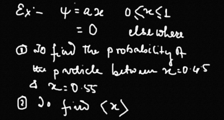 Ex- 4=QJe
else where
%3D
O Jo find The probalbility f
tee particle betwaen rż=0.45
P
O Jo friw (x)
