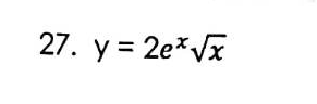 27. y = 2e*√√x