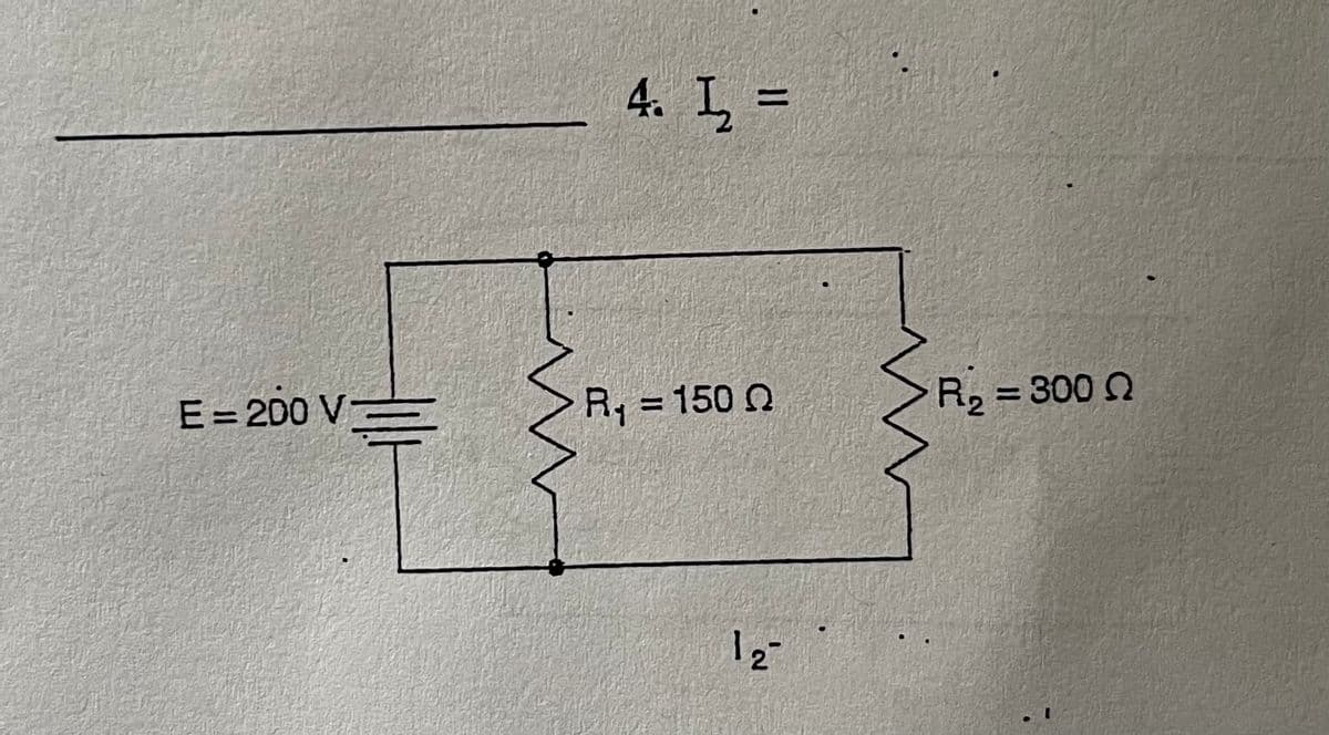 4. L =
E= 2D0 V
R =
150 0
R2 = 300 Q
