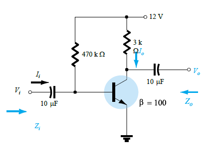 o 12 V
3 k
· 470 k Ω
10 μF
10 μF
B = 100
Z.
