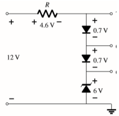 R
+
+
4.6 V –
Z 0.7 V
+
12 V
0.7 V
6 V
+
+
